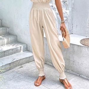Surplice Neck Tie Waist Top and Pants Pajama Set